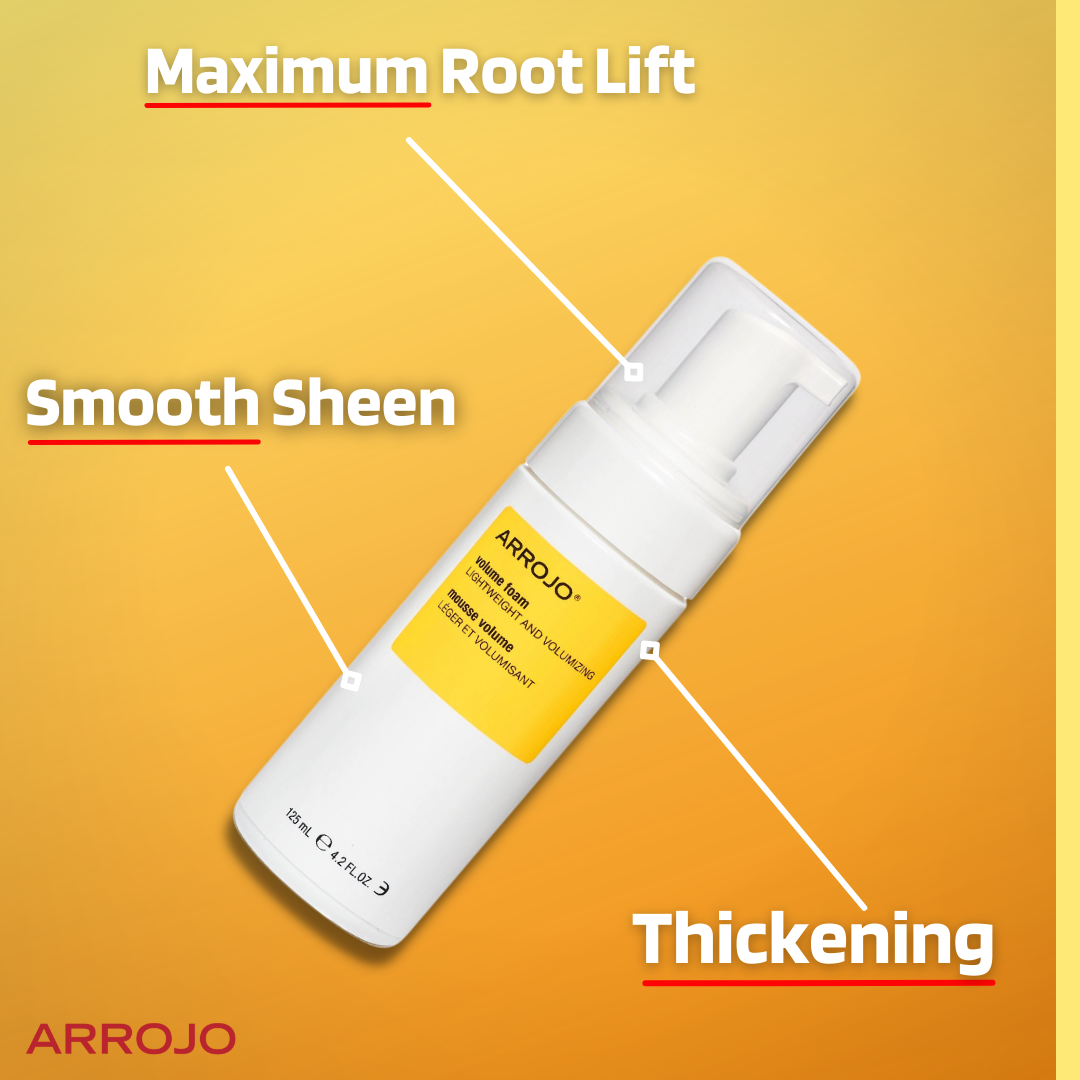 Root-lifting, hair-thickening foam. Great for fine to medium hair types. Key benefits include amazing root lift, sheen, body + bounce.
