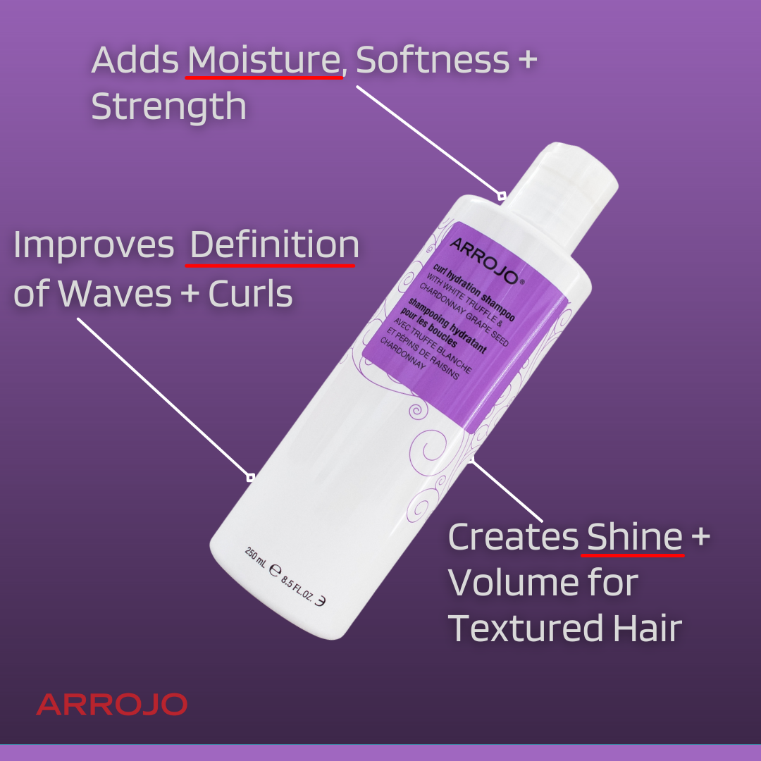 Arrojo Curl Hydration Shampoo for curly or wavy hair.